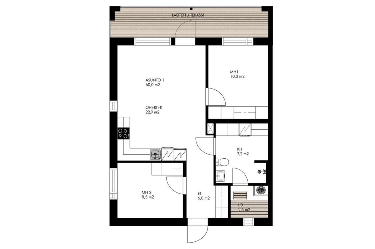 Apartment Tuomenkartano B1 Iso Huoneisto Saunalla Kalajoki Εξωτερικό φωτογραφία